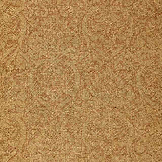 VALENCAY DAMASK in Camel from the PALAZZO Collection by Schumacher. Hand screen printed damask wallpaper with a classic ornamental pattern.