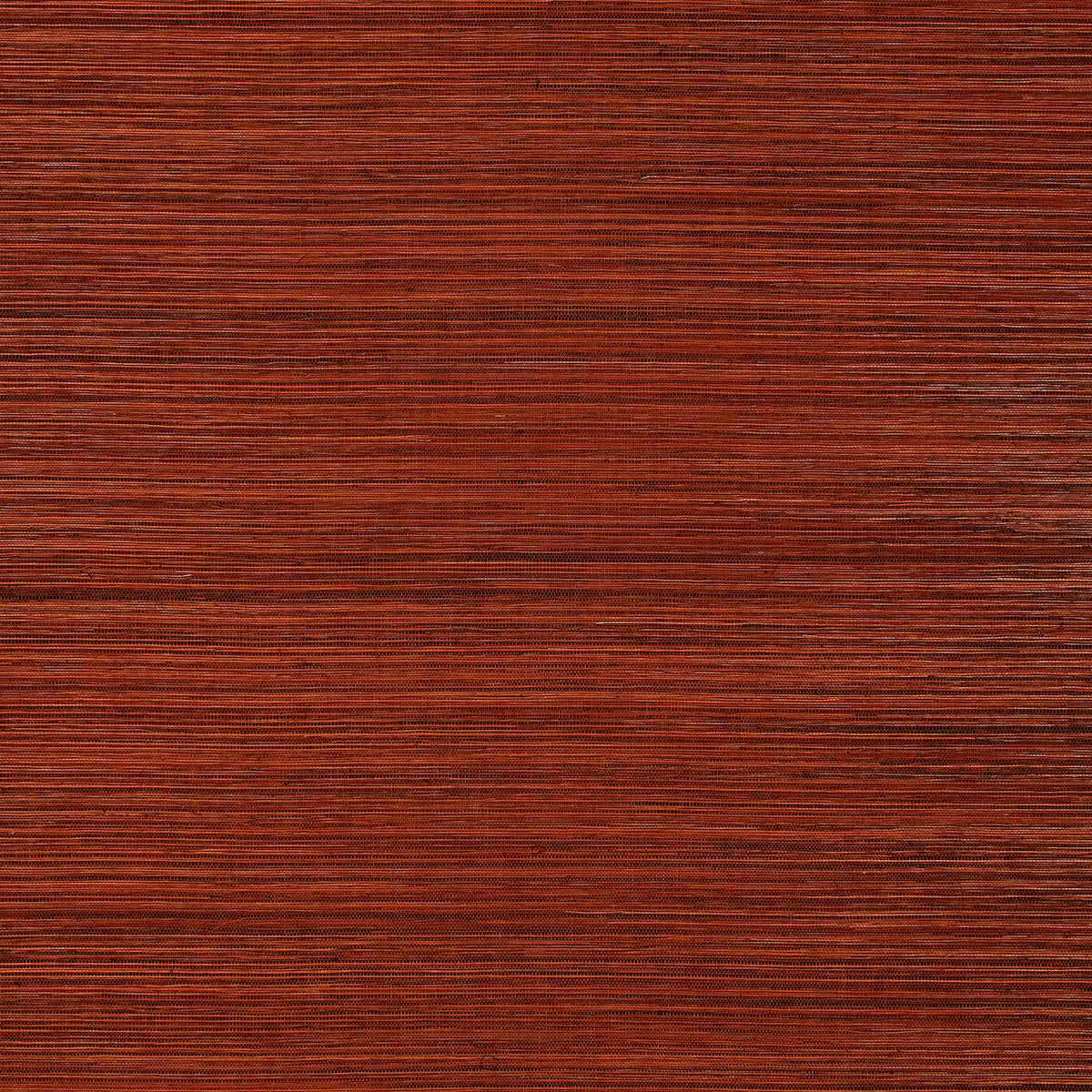 STRIE SISAL in Burnt Orange by Schumacher - natural grasscloth wallcovering