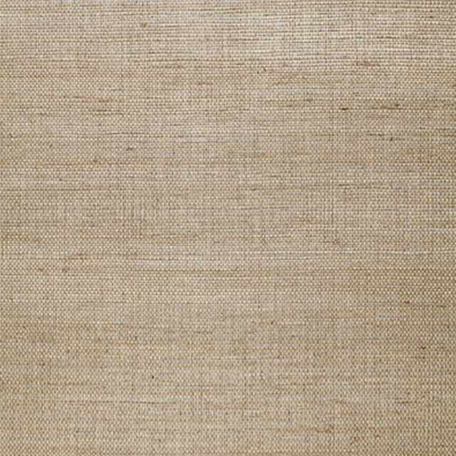 Suwon Sisal Champagne natural grasscloth wallcovering by Schumacher, featuring a refined sisal texture and luminous sheen.