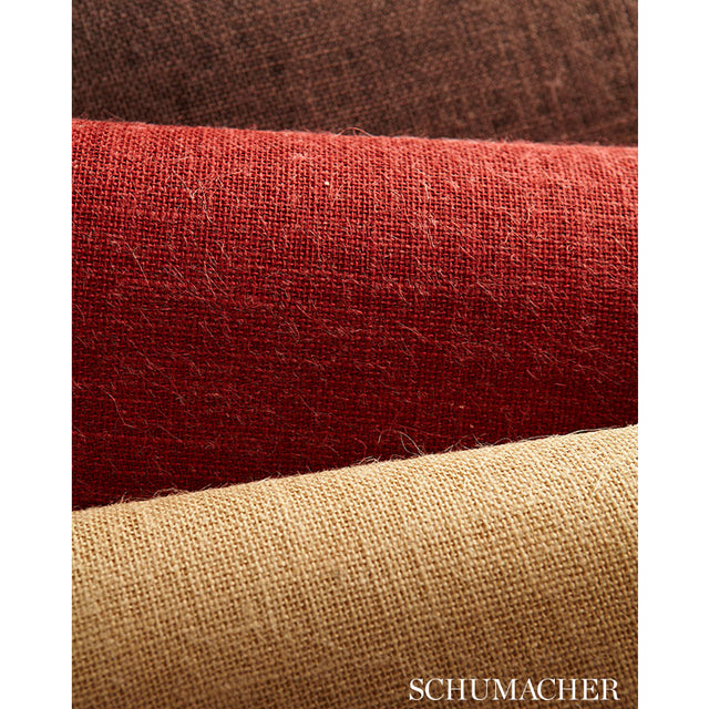 Burlap Weave Red Natural Grasscloth Wallcovering – Schumacher 5000865
