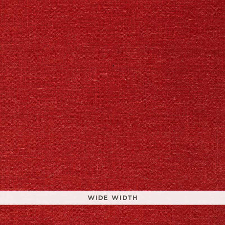 Red burlap weave natural grasscloth wallcovering by Schumacher, wide width, textured surface