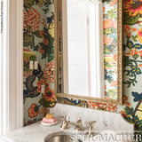 CHIANG MAI DRAGON Aquamarine by Schumacher Art Deco Chinoiserie Wallpaper – Schumacher 5001060