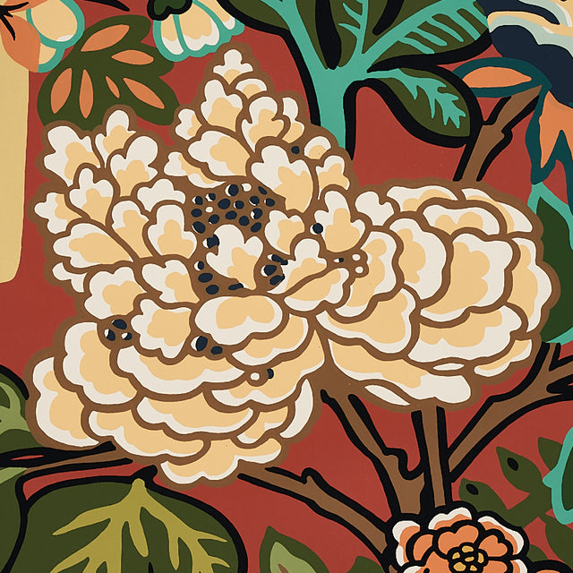 CHIANG MAI DRAGON Lacquer by Schumacher Iconic Chinoiserie Dragon Wallpaper – Schumacher 5001061