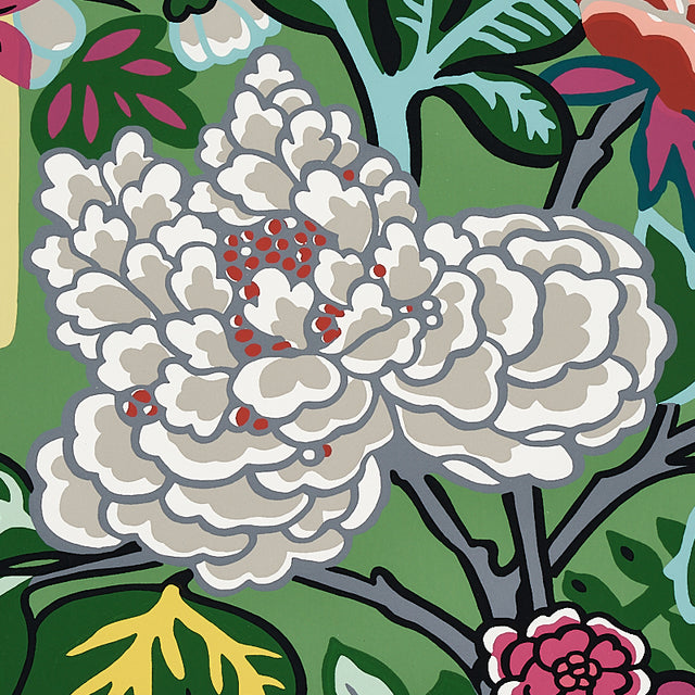 CHIANG MAI DRAGON Jade by Schumacher Iconic Chinoiserie Dragon Floral Wallpaper – Schumacher 5001067