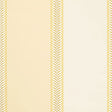 Valais Stripe wallpaper in soft yellow with alternating wide stripes and laurel leaf borders by Schumacher.