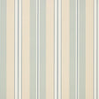 Chalon Stripe wallpaper in Sky by Schumacher featuring classic vertical stripes in soft blue and cream tones.