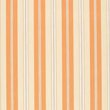 Chalon Stripe wallpaper in coral and cream with vertical stripes by Schumacher