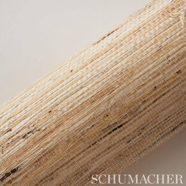 Sonota Arrowroot Oatmeal Grasscloth Wallpaper – Schumacher 5002710