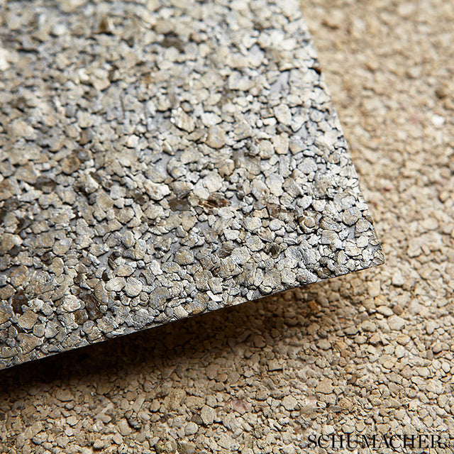 Kyoko Mica Silver Wallcovering by Schumacher – Natural Textures Collection 5002810