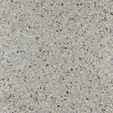 Close-up and detail view of Schumacher Kyoko Mica silver wallcovering with natural mica texture