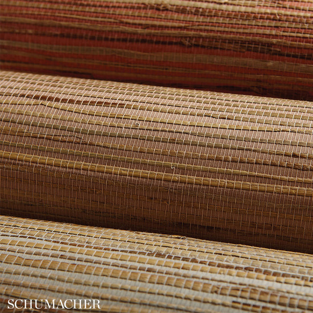 Nami Rushcloth Cork by Schumacher Natural Textured Wallcovering – Schumacher 5002860