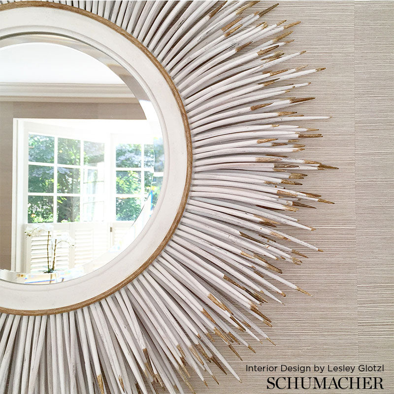 Ayame Sisal Sage by Schumacher Refined Woven Wallcovering – Schumacher 5002905