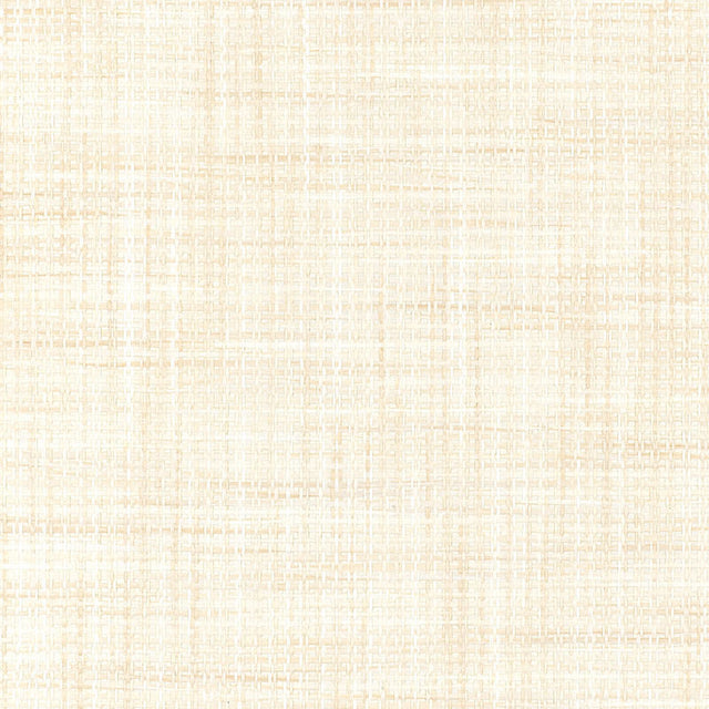 Karami Weave wallpaper in Rice by Schumacher, a woven textured wallcovering in a neutral beige colorway.