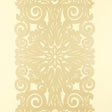 Champagne shimmer wallpaper with ornate graphic panel stripe pattern by Schumacher