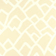 Zimba Natural by Schumacher - Modern abstract geometric wallpaper in a neutral colorway, shown in a styled living room interior.