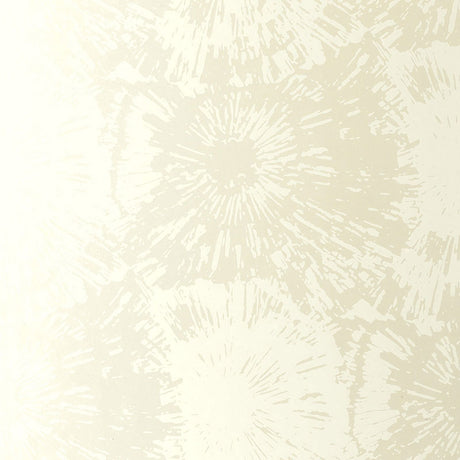Schumacher Fireworks wallpaper in White Opal, featuring an abstract burst pattern reminiscent of fireworks.