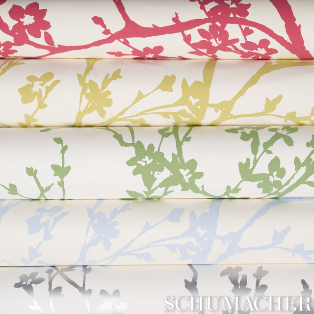 Twiggy Green by Schumacher Moon River Collection Hand Screen Printed Wallpaper – Schumacher 5003345