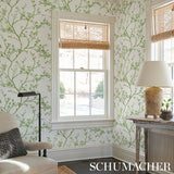 Twiggy Green by Schumacher Moon River Collection Hand Screen Printed Wallpaper – Schumacher 5003345