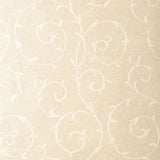 Pamona Vine Pearl handcrafted wallcovering by Schumacher featuring a swirling vine pattern in a soft neutral colorway.