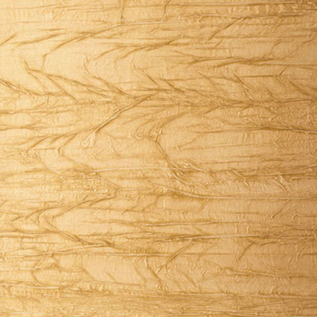 VELA handcrafted caramel non-woven wallcovering by Schumacher, crinkled texture in warm caramel color