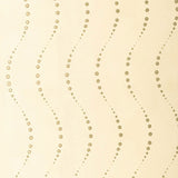 BUBBLES Cream Handcrafted Non-Woven Wallpaper by Schumacher - Subtle dotted wavy pattern on cream background