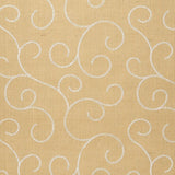Adhafera Scroll wallpaper in Straw by Schumacher, handcrafted scroll pattern on paper wallcovering.