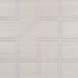 Linyi Embroidered Fret Sisal Natural Shimmer by Schumacher Handcrafted Textured Wallcovering – Schumacher 5003555