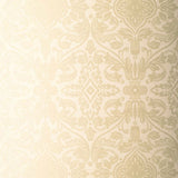 Varenna Damask wallpaper in Sand by Schumacher, featuring a classic damask pattern in neutral tones.