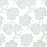 Albero Floreale Damask Aqua floral damask wallpaper by Schumacher
