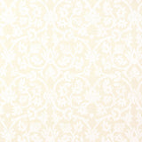 PELLARO Bone damask wallpaper from the PALAZZO collection by Schumacher, shown in a subtle cream and white pattern.