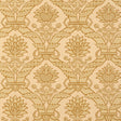Siena Damask wallpaper in a natural colorway featuring a classic damask floral pattern by Schumacher.