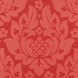 Fiore Damask wallpaper in Berry by Schumacher, featuring a bold damask pattern in rich red tones.