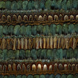 Cayuga Cyprus by Schumacher - Luxe hand-gathered feather wallcovering panel in iridescent green and brown stripes.