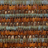 Katmai Mineral by Schumacher - Luxe hand-applied feather stripe wallcovering panel in rich brown and mineral tones