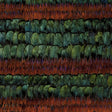 Grand Isle wallcovering in Peacock & Pheasant colorway, featuring hand-applied natural feathers in iridescent stripes.