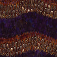 Avalon Ultramarine by Schumacher - Luxe hand-gathered feather wallcovering panel in rich blue and brown tones