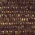 Close-up of Schumacher Caumsett Sable wallcovering featuring hand-applied natural feathers in a luxe, textural stripe pattern.