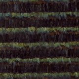 Bradbury Malachite wallcovering panel with hand-applied natural feathers in overlapping stripes, iridescent shimmer, and rich green-black hues.