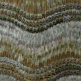 Clearwater Blue Heron by Schumacher – Luxe hand-applied feather wallcovering panel with undulating stripe pattern