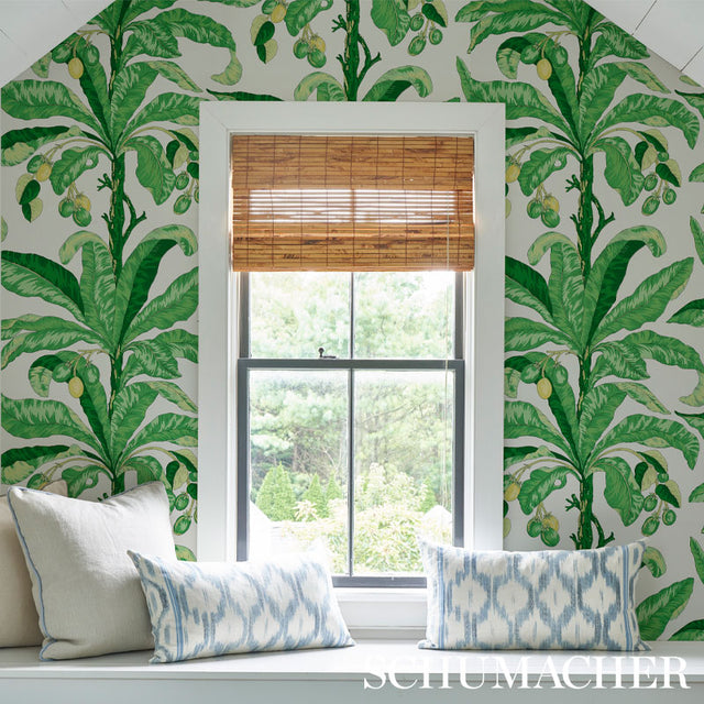 Blair House Palm Green by Schumacher Copacabana Collection Botanical Wallpaper – Schumacher 5004064