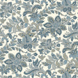 Corsini Paisley wallpaper in Porcelain by Schumacher featuring an intricate paisley floral pattern in blue and beige tones.