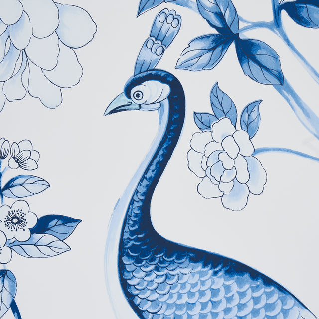 OISEAUX ET FLEURS Porcelain by Schumacher Chinoiserie Birds & Flowers Wallpaper – Schumacher 5004081