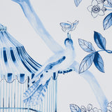 OISEAUX ET FLEURS Porcelain by Schumacher Chinoiserie Birds & Flowers Wallpaper – Schumacher 5004081