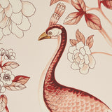 OISEAUX ET FLEURS Cinnabar by Schumacher Scenic Birds and Florals Wallpaper – Schumacher 5004082