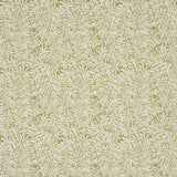 Willow Leaf Moss wallpaper by Schumacher featuring intertwining botanical leaf motifs in green and white.