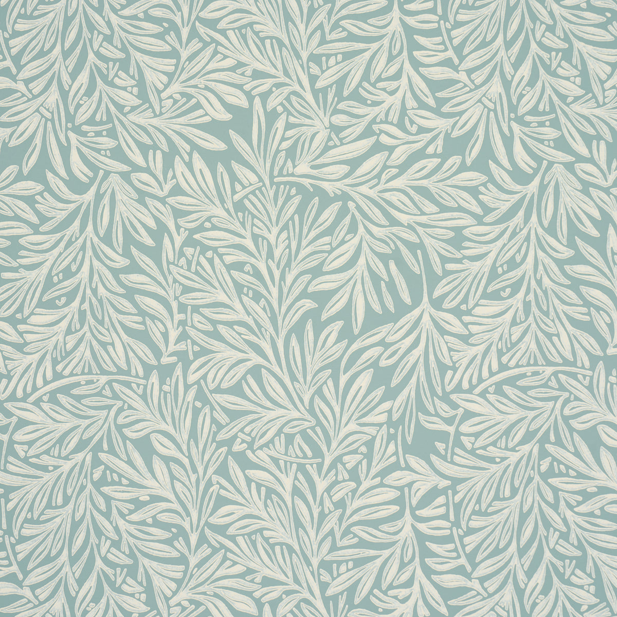 Willow Leaf Aqua by Schumacher Botanical Wallpaper – Schumacher 5004139