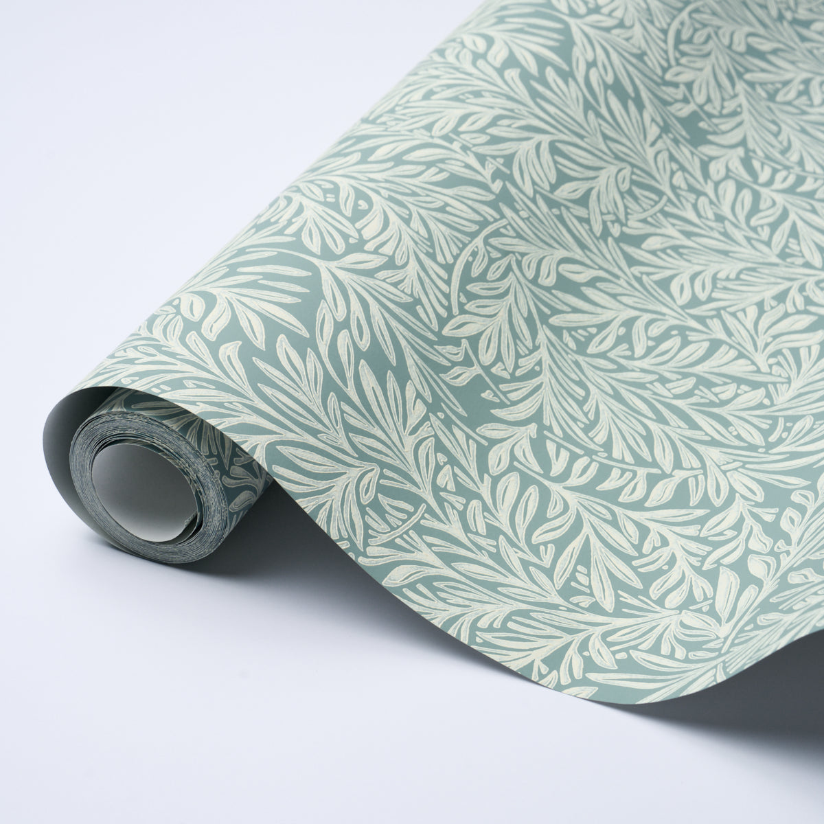 Willow Leaf Aqua by Schumacher Botanical Wallpaper – Schumacher 5004139