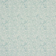 Aqua botanical willow leaf wallpaper with intertwining leaves, surface print technique, and subtle depth by Schumacher.