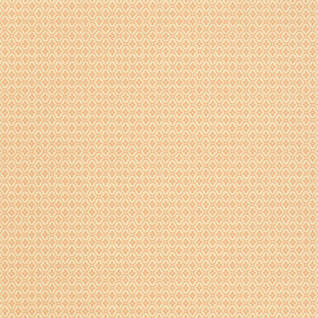 Prescott Diamond wallpaper in terra cotta with a small-scale ogee motif by Schumacher