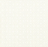 Chinois Fret Alabaster geometric fretwork wallpaper by Schumacher